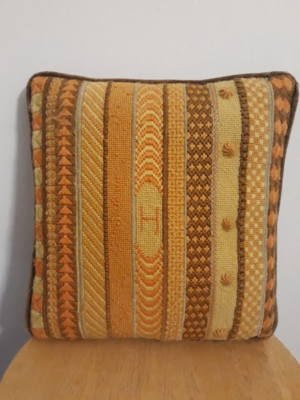 Vintage Hand embroidered pillow